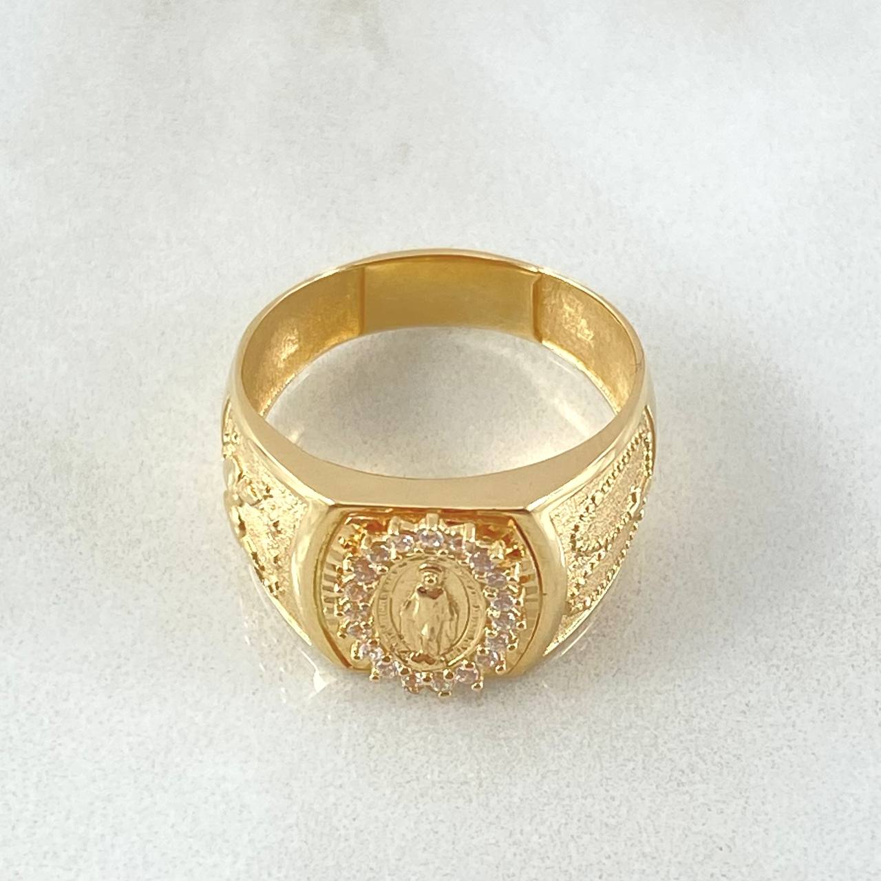 Virgin Rosary Ring 4.55gr / Size 7 3/4 / 18K Gold
