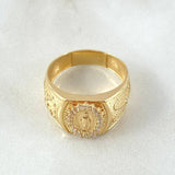 Virgin Rosary Ring 4.4gr / Size 7 1/4 / 18K Gold ©
