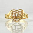 Ring 15s Heart Sprigs 3.55gr / Size 6 1/4 / 18K Gold ©