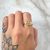 Ring 15s Heart Sprigs 3.55gr / Size 6 1/4 / 18K Gold ©