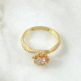 Infinity Partial Lily Solitaire Ring 3gr / Size 7 1/2 / 18K Gold ©