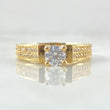 Solitaire Ring Ramp Rails 5.15gr / Size 8 1/4 / 18K Gold ©