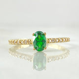 Oval Solitaire Ring 2.05gr / Size 7 / 18K Gold ©