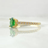 Oval Solitaire Ring 2.05gr / Size 7 / 18K Gold ©