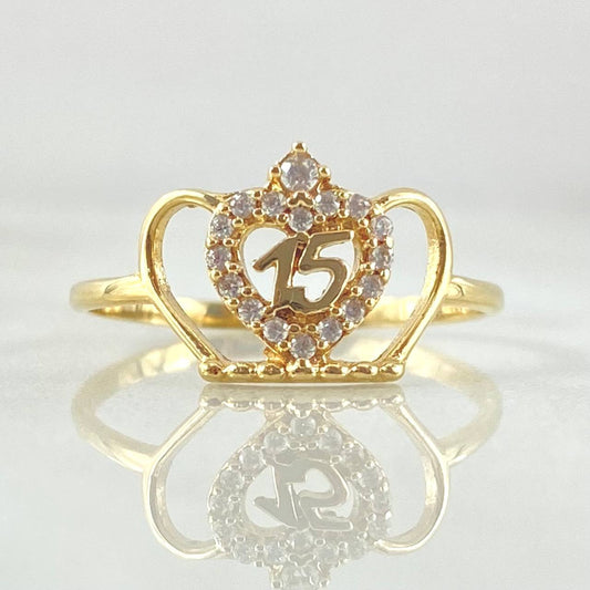 Ring 15s Crown Silhouette 1.35gr / Size 6 1/2 / 18K Gold ©