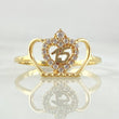 Crown Heart Ring 15´S 1.35gr / T7 / Yellow Gold 18K