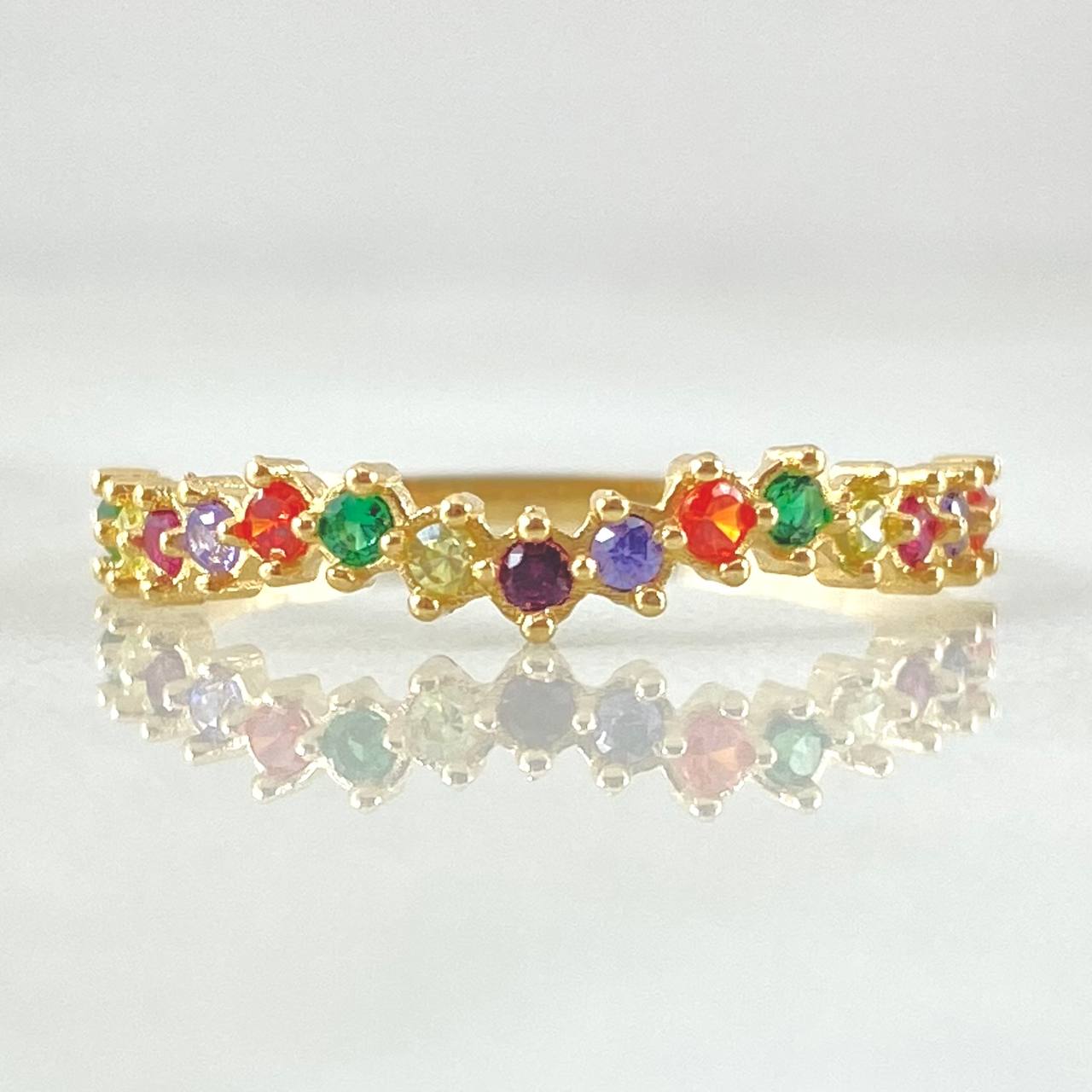 Anillo Ola Carril 1.25gr / T7 1/2 / Oro 18K ©