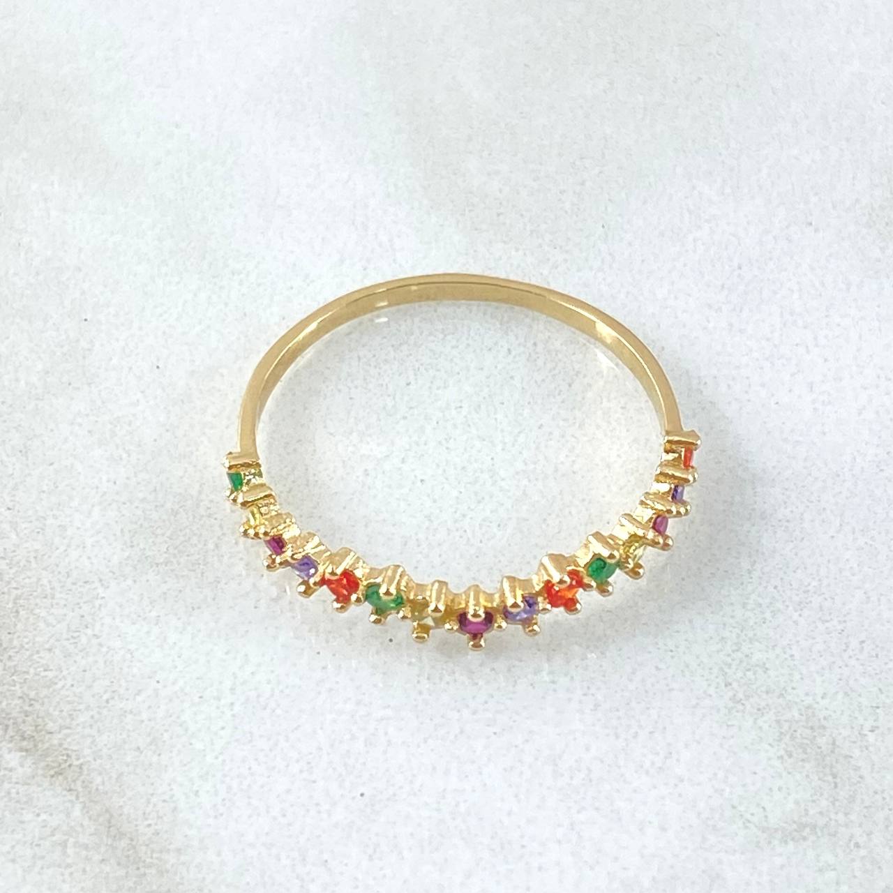 Anillo Ola Carril 1.25gr / T7 1/2 / Oro 18K ©