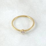 Solitaire Ring 1.1gr / Size 7 1/4 / 18K Gold ©
