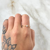 Solitaire Ring 1.1gr / Size 7 1/4 / 18K Gold ©