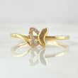 Partial Curved Butterfly Ring 1.25gr / Size 6 1/2 / 18K Gold ©
