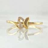 Partial Curved Butterfly Ring 1.25gr / Size 6 1/2 / 18K Gold ©