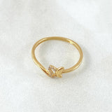 Partial Curved Butterfly Ring 1.25gr / Size 6 1/2 / 18K Gold ©