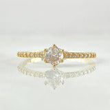 Dense Solitaire Ring 1.4gr / Size 7 / 18K Gold ©