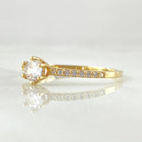 Dense Solitaire Ring 1.4gr / Size 7 / 18K Gold ©