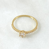 Dense Solitaire Ring 1.4gr / Size 7 / 18K Gold ©