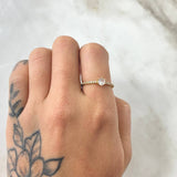 Dense Solitaire Ring 1.4gr / Size 7 / 18K Gold ©