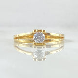 Solitaire Ring Bear Ts 2.55gr / Size 7 / 18K Gold ©