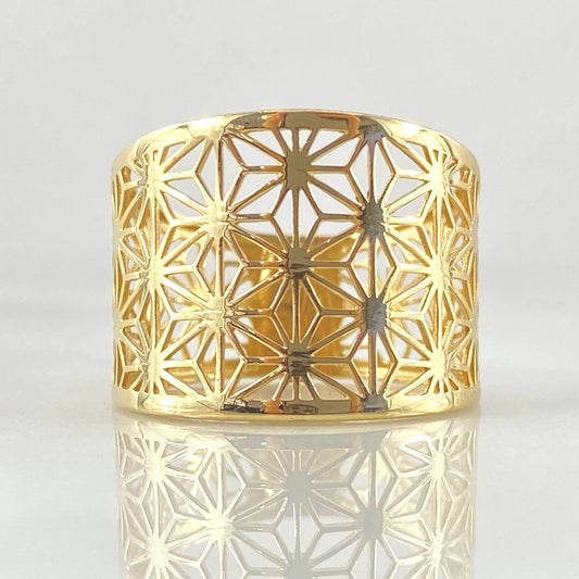 Anillo Flores Filigrana 3.4gr / T7 1/2 / Oro 18K ©