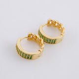 Candongas Cubana Carril 3.85g / 1/2 in Oro Amarillo 18K