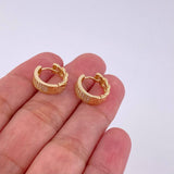 Candongas Cubana Carril 3.8g / 1/2 in Oro Amarillo 18K