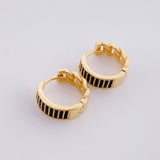 Candongas Cubana Carril 3.9g / 1/2 in Oro Amarillo 18K