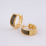 Candongas Cubana Carril 3.9g / 1/2 in Oro Amarillo 18K
