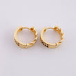 Candongas Cubana Carril 3.7g / 1/2 in Oro Amarillo 18K