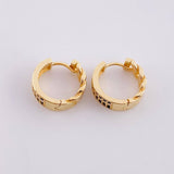 Candongas Cubana Carril 3.7g / 1/2 in Oro Amarillo 18K