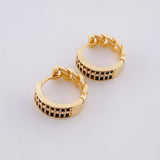 Candongas Cubana Carril 3.7g / 1/2 in Oro Amarillo 18K