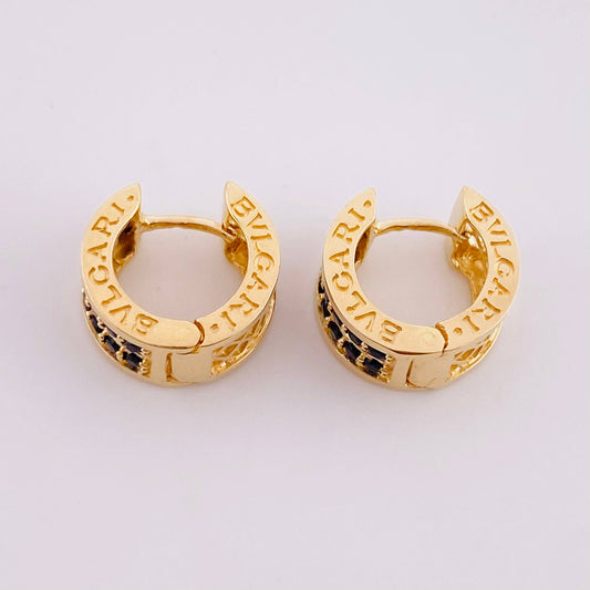 Hoop Earrings Malla Carril 5.1g / 1/2 in 18K Yellow Gold