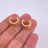 Candongas Malla Carril 5.1g / 1/2 in Oro Amarillo 18K
