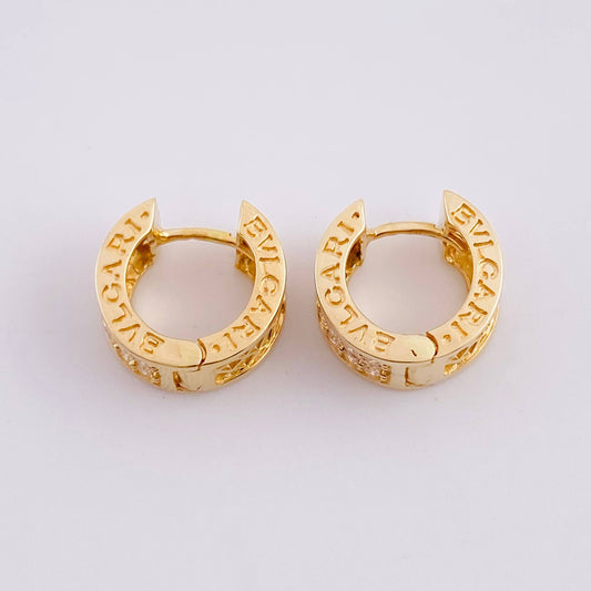 Hoop Earrings Malla Carril 5.05g / 1/2 in 18K Yellow Gold