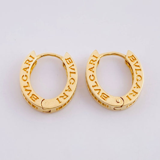 Hoop Earrings Oval Track 4.05g / 3/4 in 18K Yellow Gold