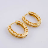 Candongas Carril Ovalados 4.05g / 3/4 in Oro Amarillo 18K