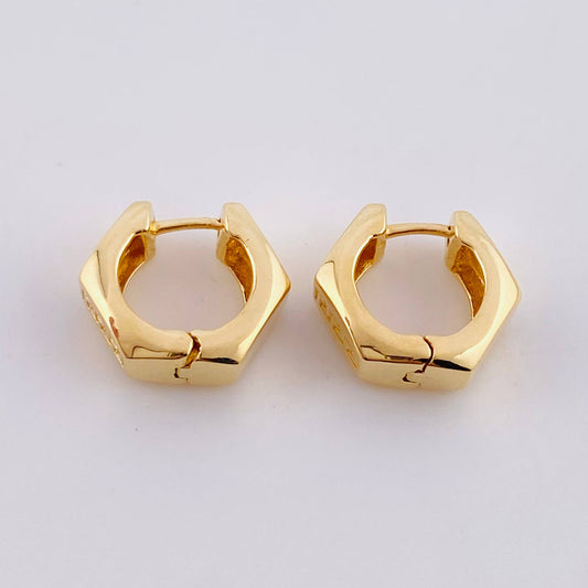 Candongas Tuerca 4g / 1/2 in Oro Amarillo 18K