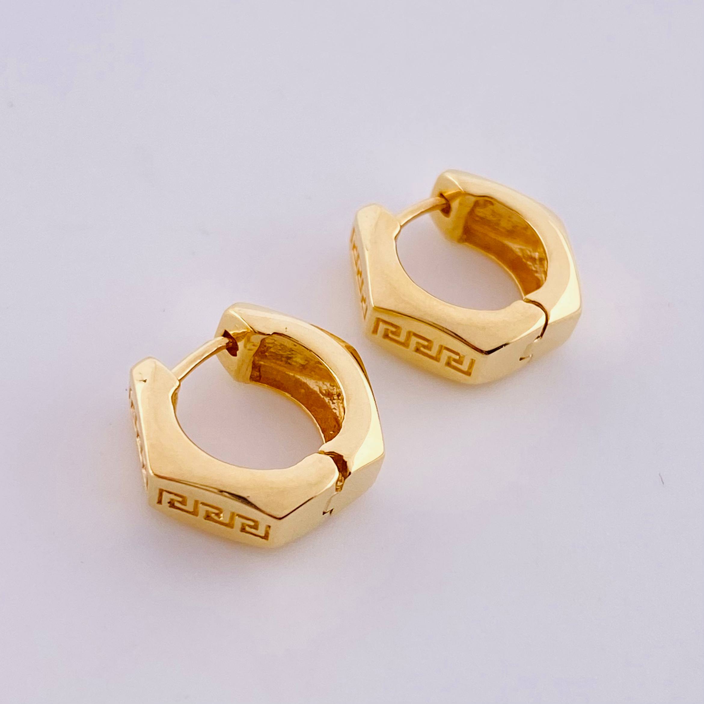 Candongas Tuerca 4g / 1/2 in Oro Amarillo 18K