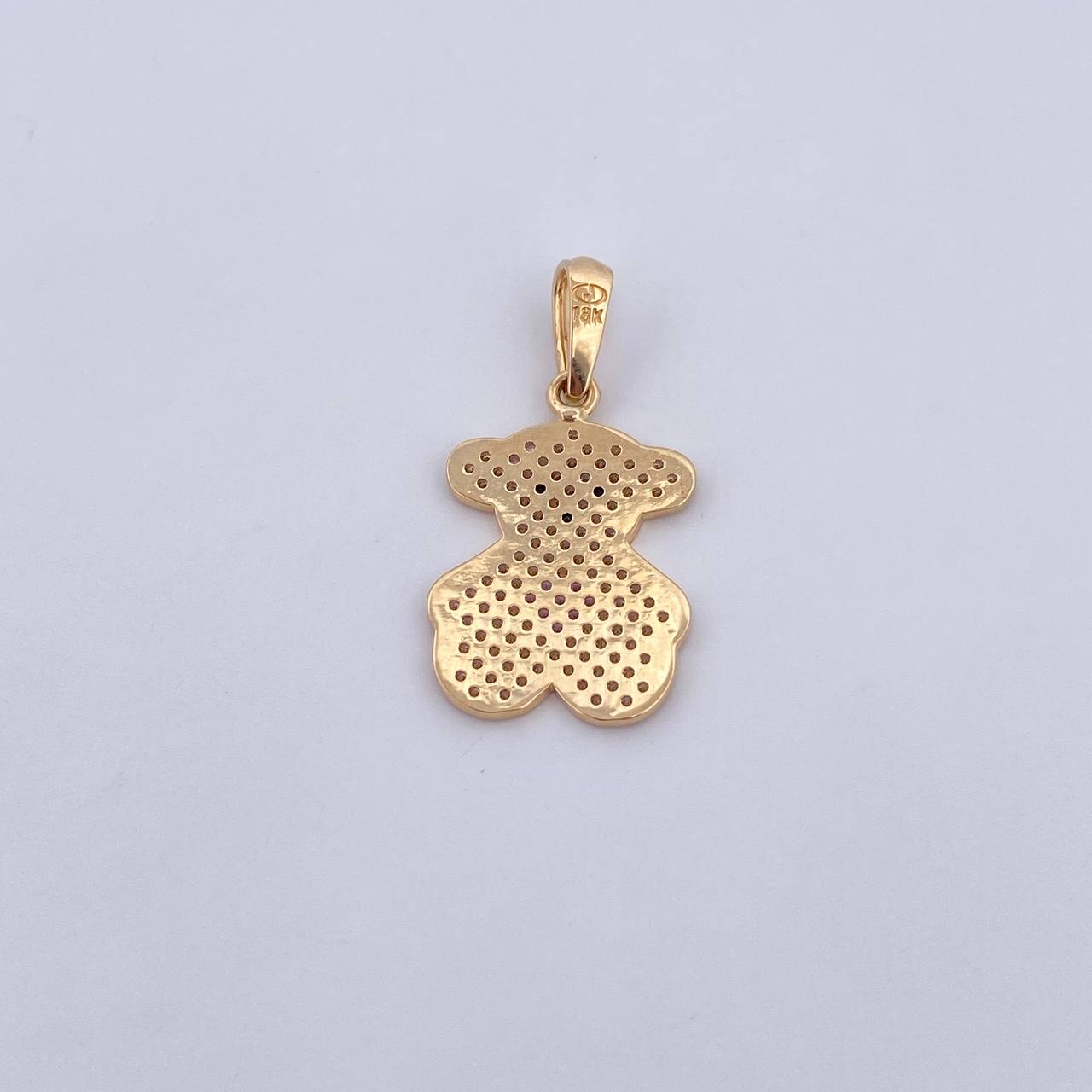 Dije Oso Ts 2.2gr / 2.8cm / Circones Rosados Negros Blancos Oro Amarillo 18K &