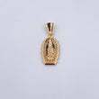 Dije Virgen Guadalupe 3gr / 3.2cm / Circones Negros Blancos Oro Amarillo 18K &