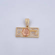 Pendant One Dollar 3.45gr / 2.5cm / White Zircons Three 18K Golds &
