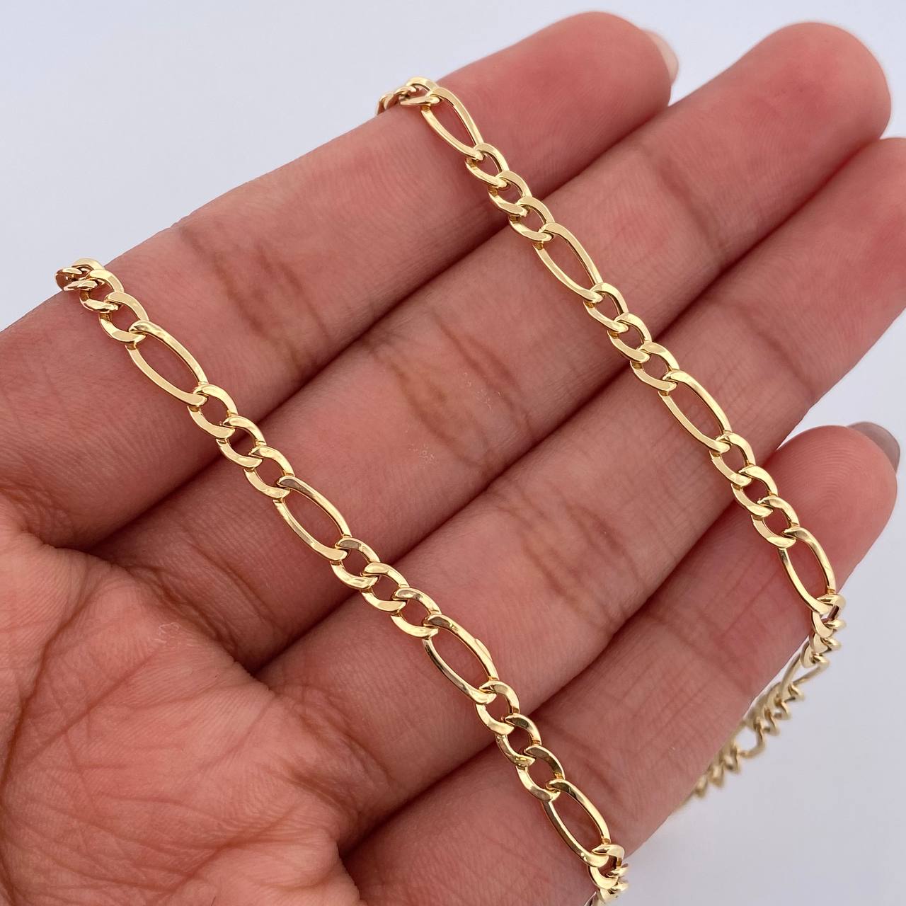 Figaro Chain 6.25gr / 60.4cm / 3.3mm Yellow Gold +0 18K $
