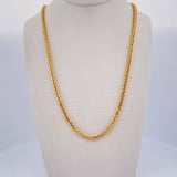 Cadena Franco 9.9gr / 60.5cm / 2.3mm Oro Amarillo +4 18K $