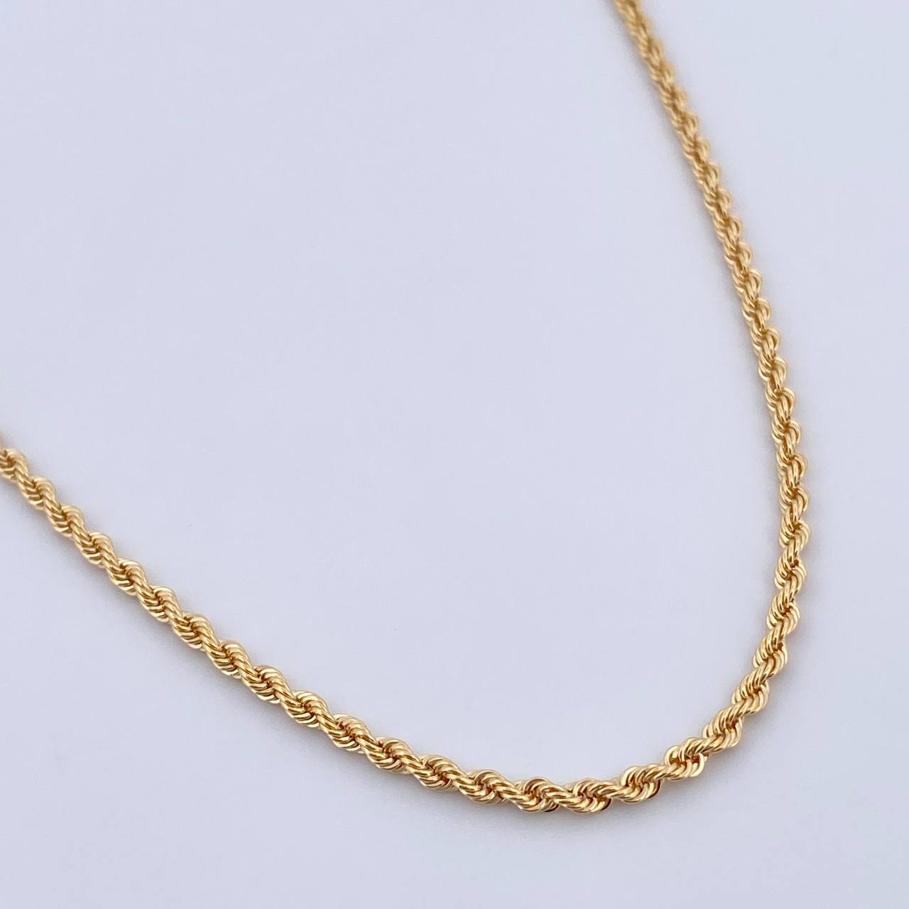 Cadena Lazo 3.4gr / 60cm / 2.1mm Oro Amarillo +3 18K $