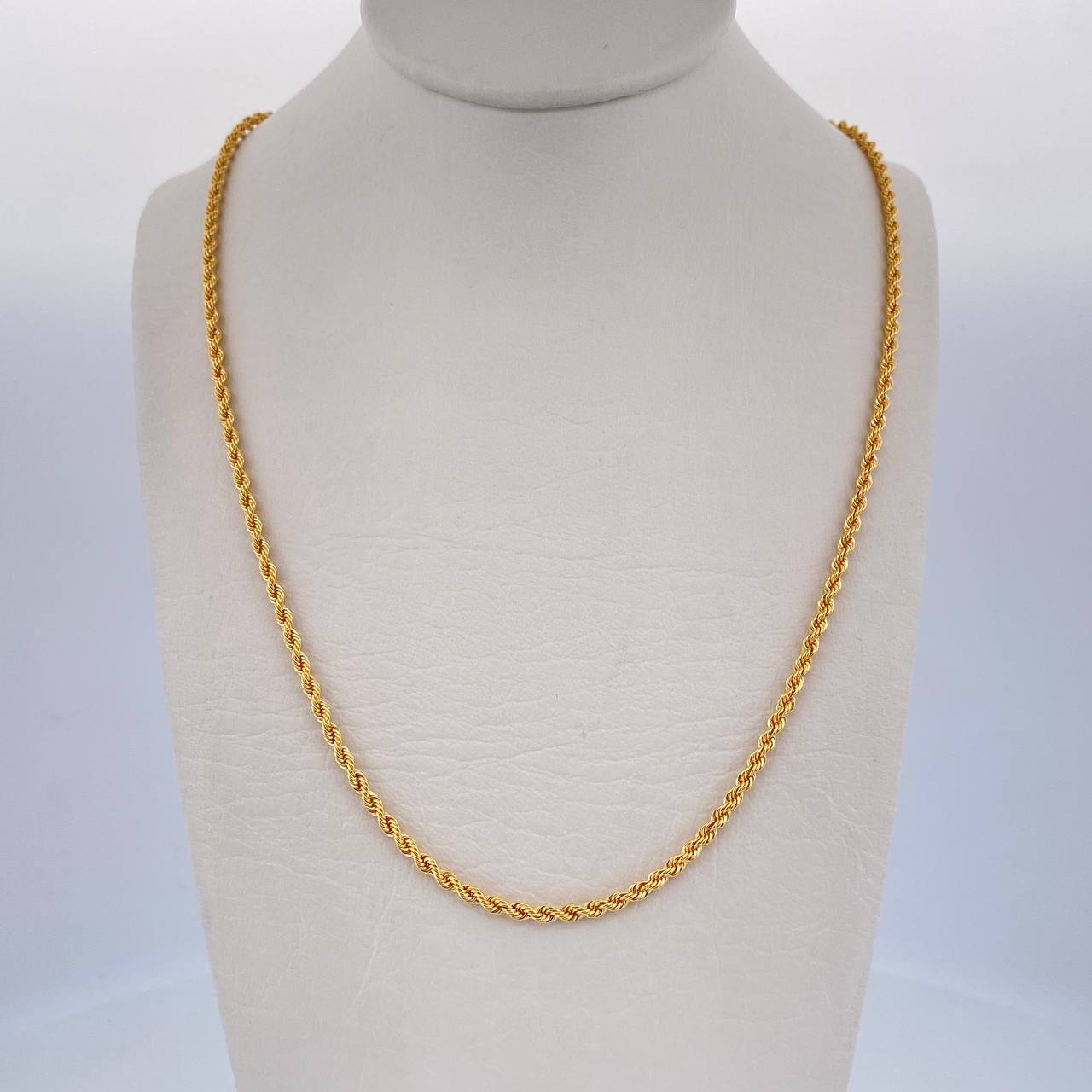 Rope Chain 3.3gr / 60cm / 2.1mm Yellow Gold +3 18K $