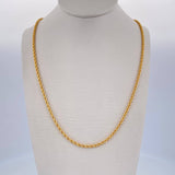 Cadena Lazo 3.4gr / 60cm / 2.1mm Oro Amarillo +3 18K $