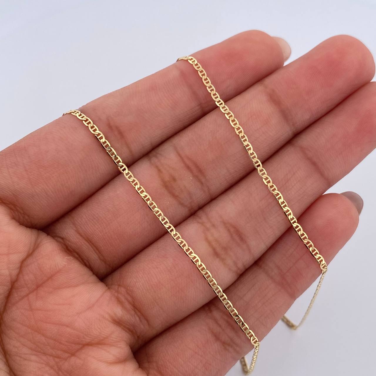 Cadena Escalera 1.6gr / 40.1cm / 1.4mm Oro Amarillo +3 18K $