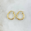 Hoop Earrings Asby 1.5gr / 2.3cm / Melcocha Punteadas 18K Yellow Gold©