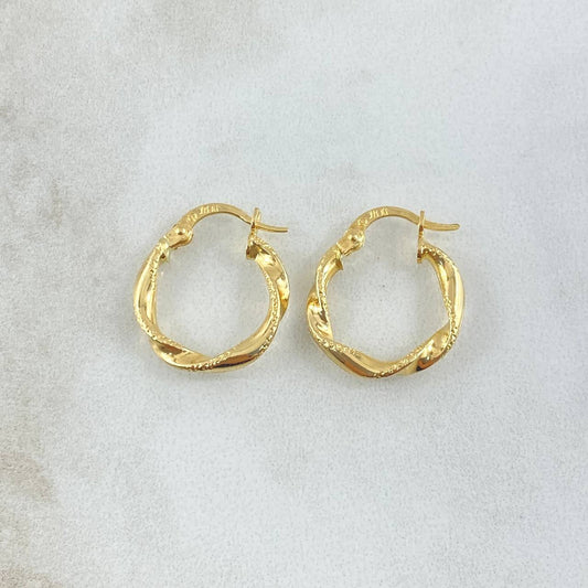 Hoop Earrings Asby 1.7gr / 2cm / 18K Gold