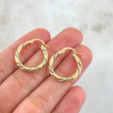 Candongas Axel 1.9g / 1 in Dos Oros Amarillo Blanco 18K