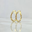 Candongas Axel 1.9g / 1 in Dos Oros Amarillo Blanco 18K